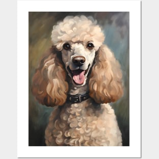 Poodle Dog Breed Oil Painting Posters and Art